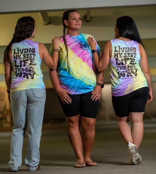 Best Life Tie Dye 'Meadow' Tees ~ with Crystalline