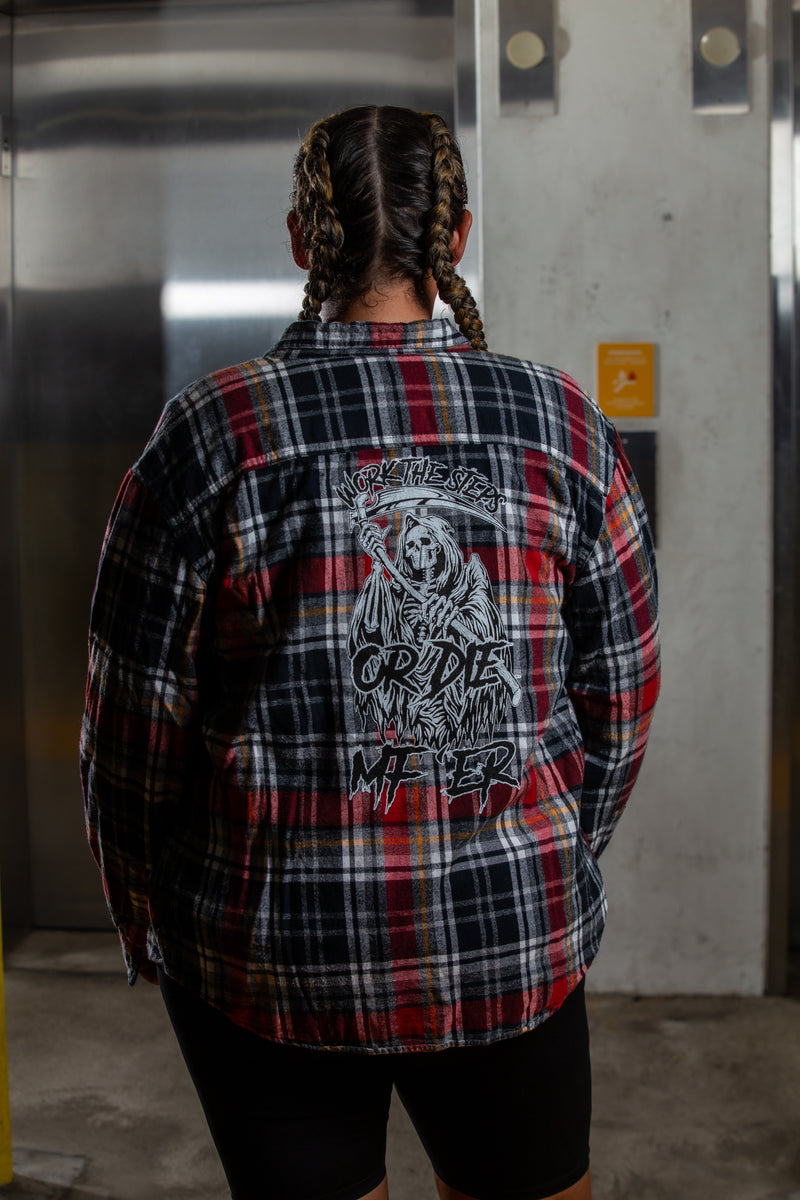 Load image into Gallery viewer, Work the Steps or DIE MF'ER Women's Flannels
