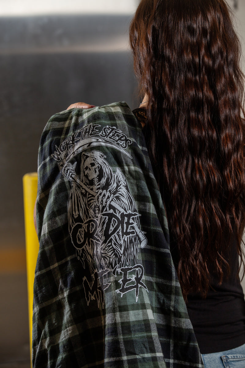 Load image into Gallery viewer, Work the Steps or DIE MF'ER Women's Flannels
