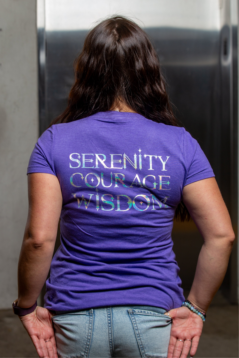 Load image into Gallery viewer, Serenity ~ Courage ~ Wisdom Holographic Women's V-neck
