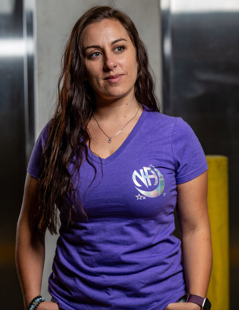 Load image into Gallery viewer, Serenity ~ Courage ~ Wisdom Holographic Women's V-neck
