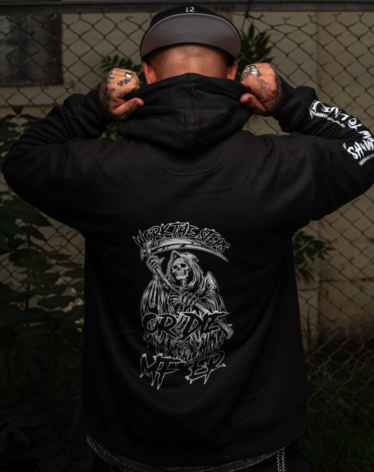 Work the Steps or DIE MF'ER Unisex Men's Heavy Blend Pull-Over Hoodie