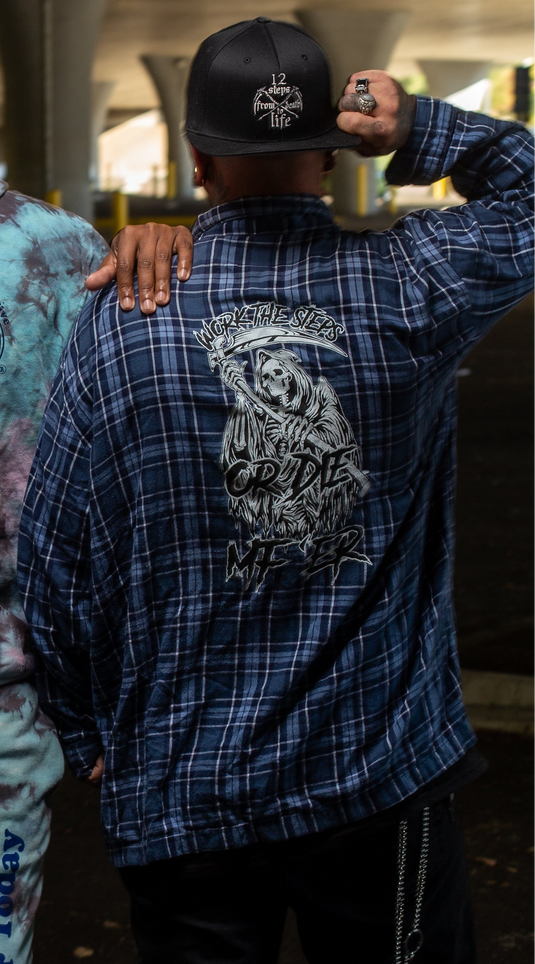 Work the Steps or DIE MF'ER Men's Flannels