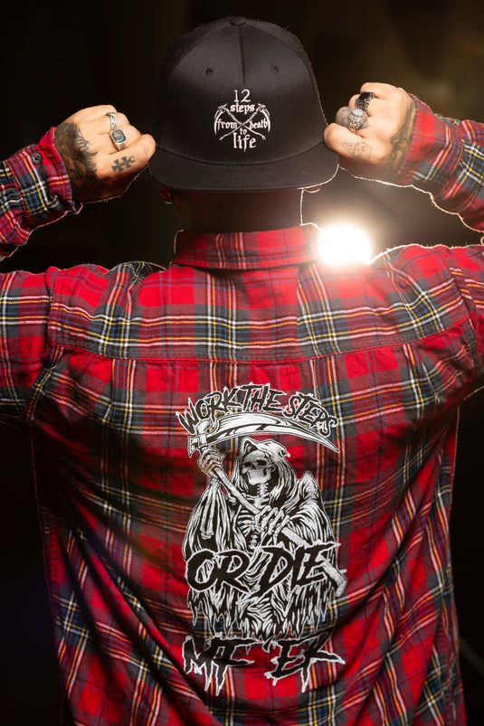Work the Steps or DIE MF'ER Men's Flannels
