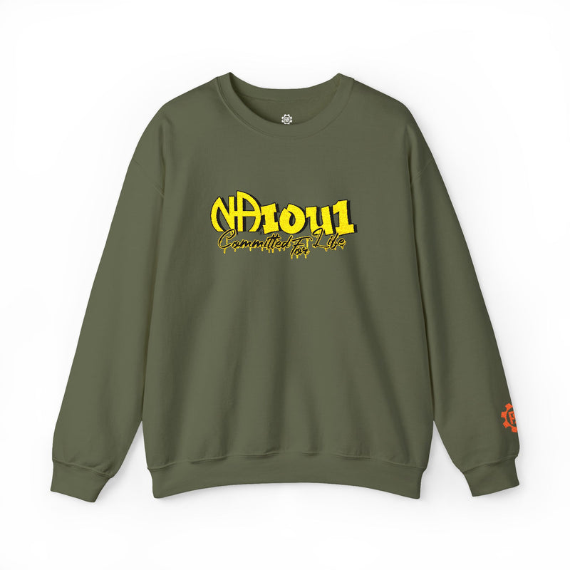 Load image into Gallery viewer, Green sweatshirt with yellow text
