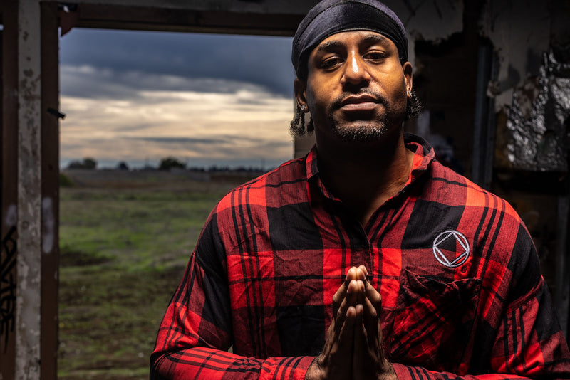 Load image into Gallery viewer, red plaid shirt with a logo
