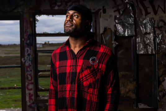 red and black plaid shirt