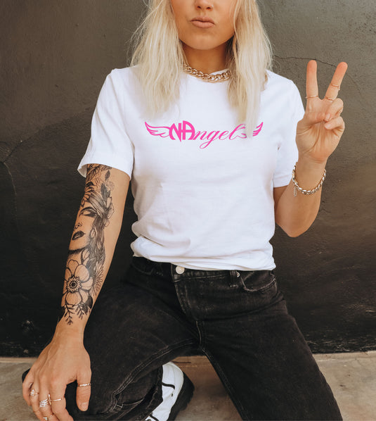 NAngel Narcotics Anonymous Angel Wings Ladies Softstyle T-shirt