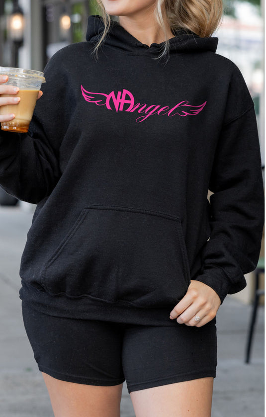 NAngel Narcotics Anonymous Angel Wings Unisex Women's Softstyle Pull-Over Hoodie