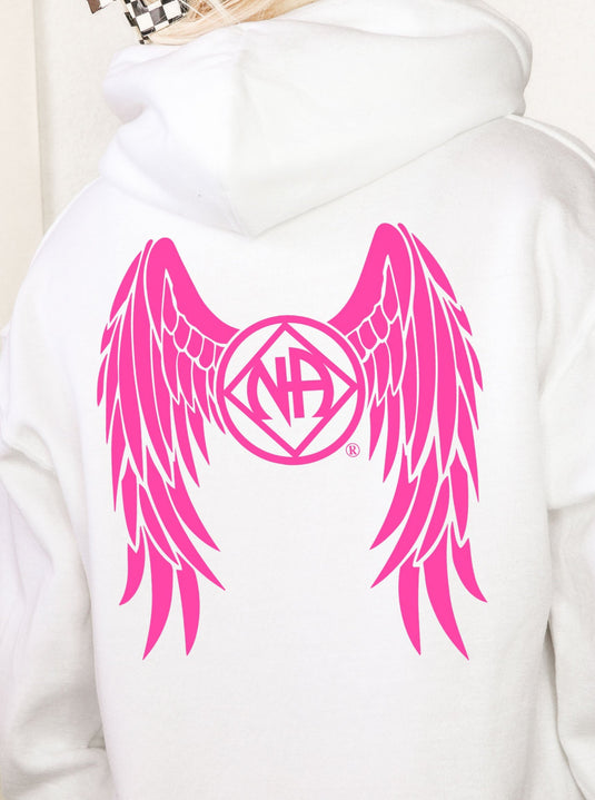 NAngel Narcotics Anonymous Angel Wings Unisex Women's Softstyle Pull-Over Hoodie