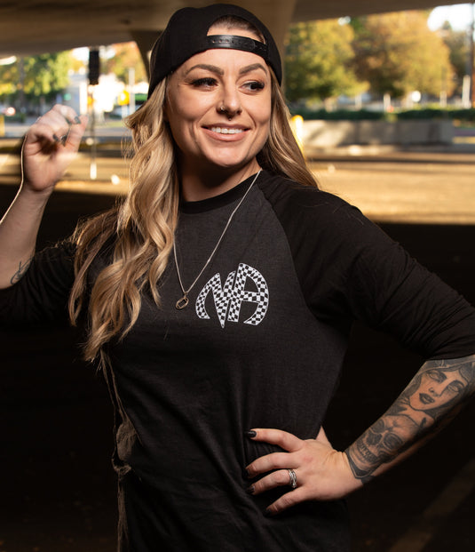 black t-shirt with an NA logo