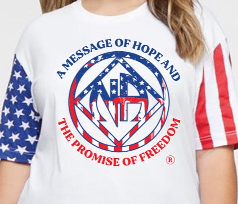Promise of Freedom Stars and Stripes Sleeve Tees