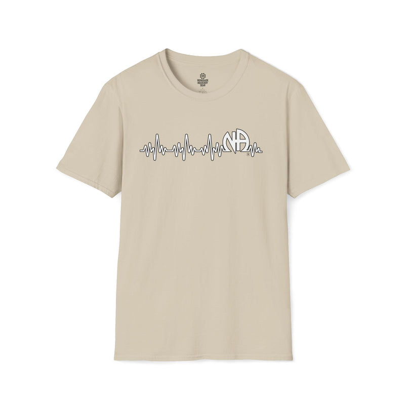 Load image into Gallery viewer, Beige t-shirt with a design on a white background
