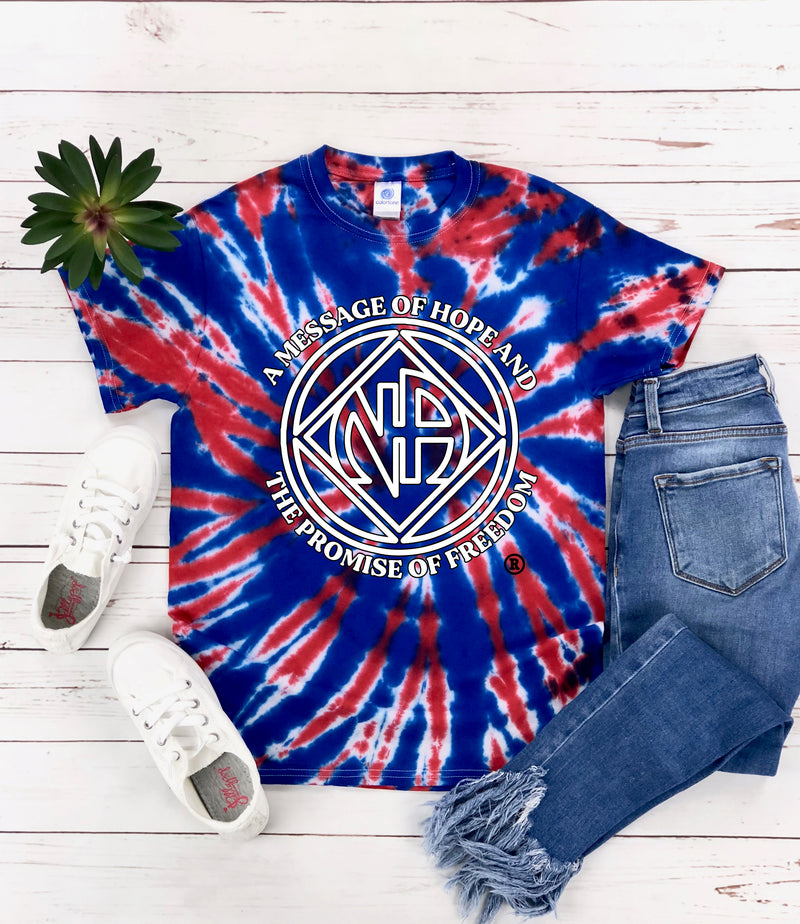 Load image into Gallery viewer, Promise of Freedom Union Jack Tie-Dye Tee
