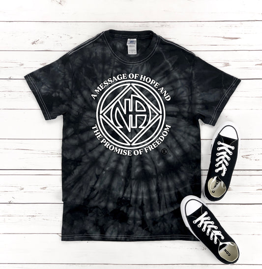 A Message of Hope and the Promise of Freedom Unisex Black Tie-Dye Tee