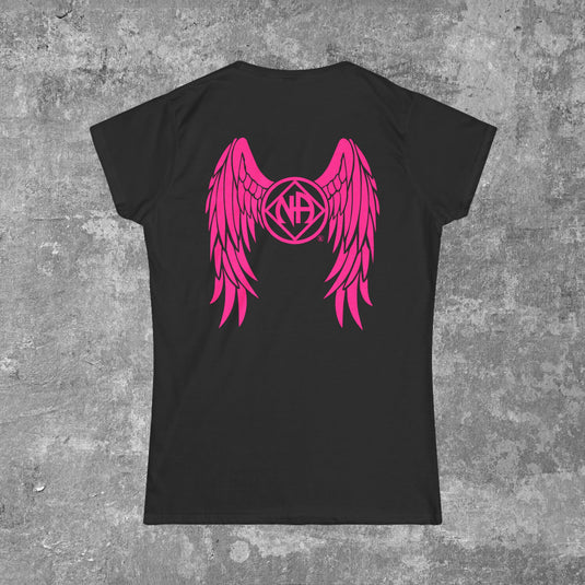 NAngel Narcotics Anonymous Angel Wings Ladies Softstyle T-shirt