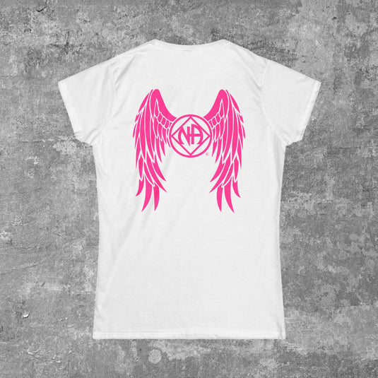 NAngel Narcotics Anonymous Angel Wings Ladies Softstyle T-shirt