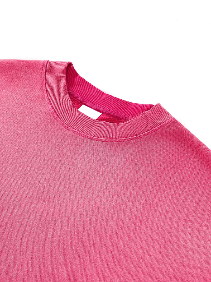 Load image into Gallery viewer, Close-up of a pink sweatshirt collar on a white background
