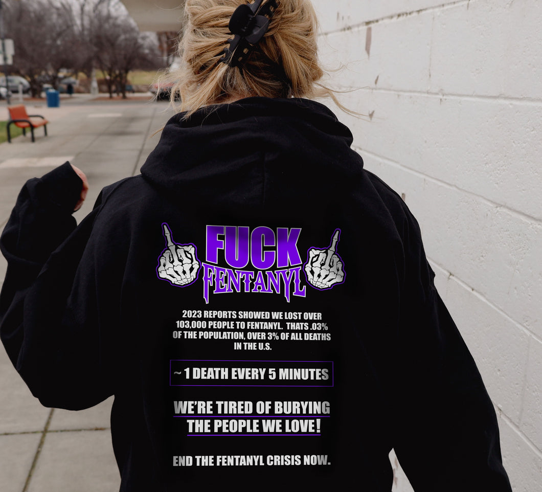 FUCK FENTANYL Unisex Women's Softstyle Fleece Pull- Over Hoodie