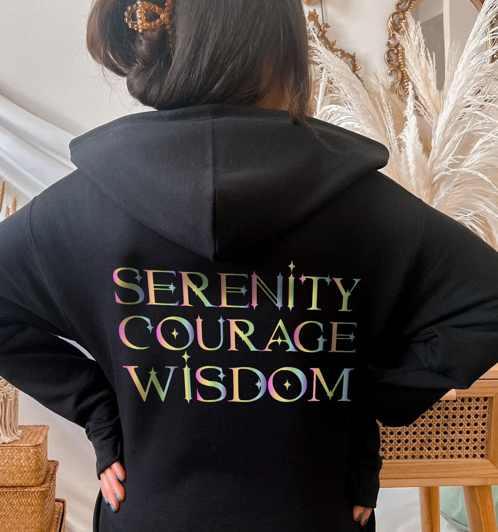 Serenity ~ Courage ~ Wisdom Unisex Women's Full Zipper Hoodie