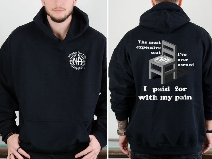 The Most Expensive Seat I've Ever Owned I Paid For With My Pain Unisex Men's Heavy Blend Hooded Pull-Over Sweatshirt